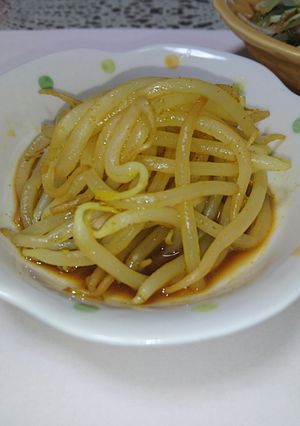 レンジで1分半☆もやしのカレー醤油和え-レシピのメイン写真