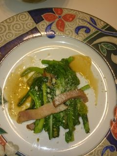 菜の花とベーコンのバター炒め-レシピのメイン写真