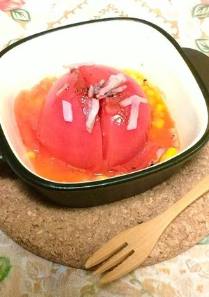 丸ごと♡オリーブオイルトマト-レシピのメイン写真