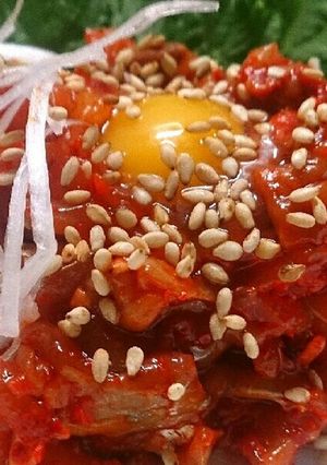 韓国風アジのなめろう（アジのユッケ）-レシピのメイン写真
