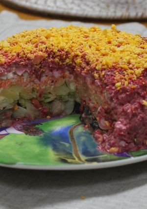 ロシア料理　サバとビーツのサラダ-レシピのメイン写真