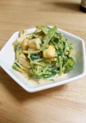 我が家の卵と豆苗のサラダ♡-レシピのメイン写真