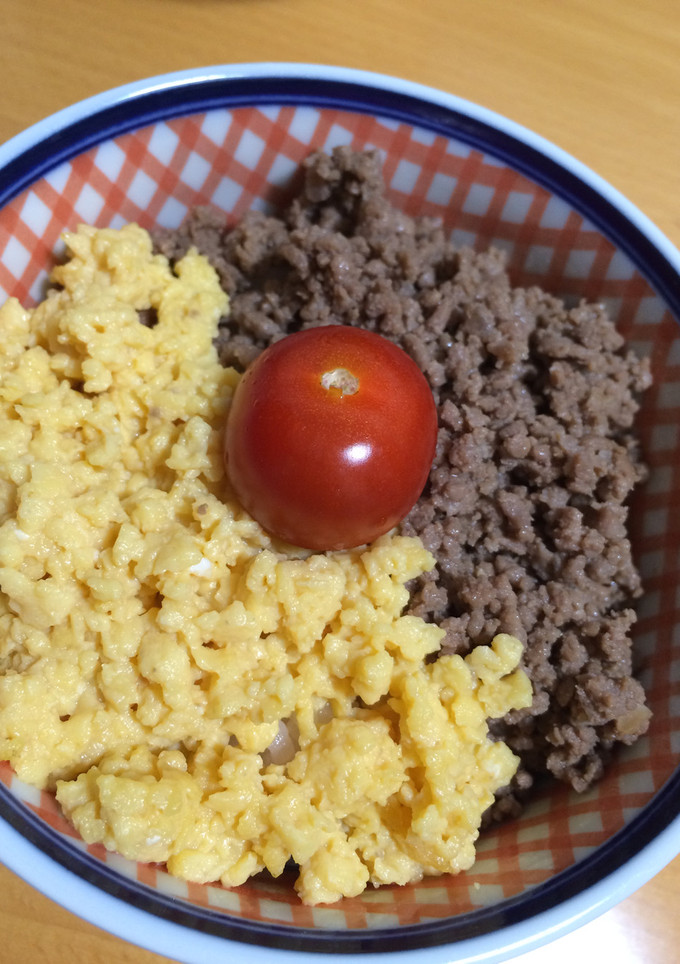 合挽き肉と卵のそぼろ丼-レシピのメイン写真
