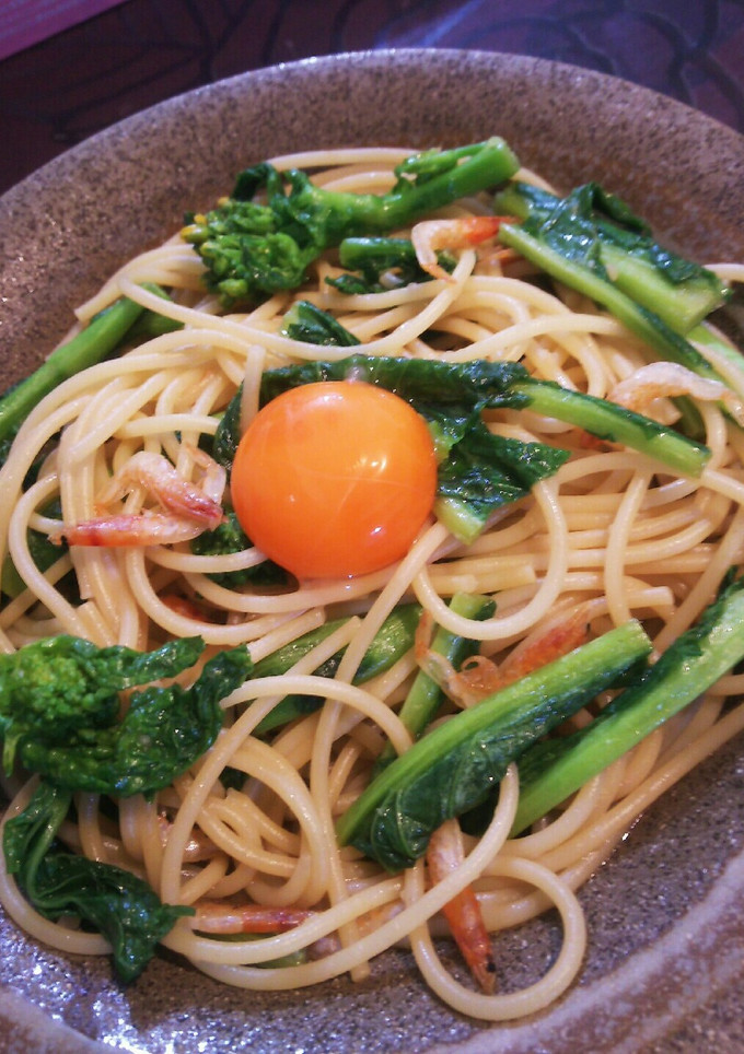 桜えびと菜の花の春和風パスタ-レシピのメイン写真