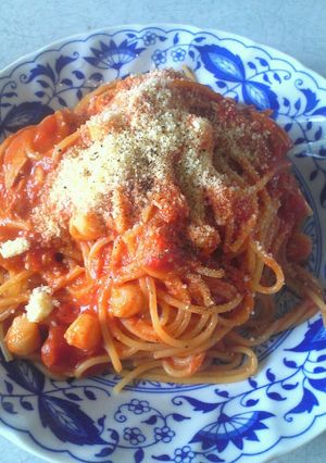 簡単ランチ♪シーフードトマトスパゲッティ-レシピのメイン写真