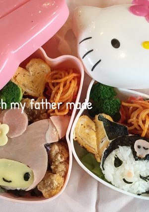 マイメロちゃん&クロミちゃん（キャラ弁）-レシピのメイン写真