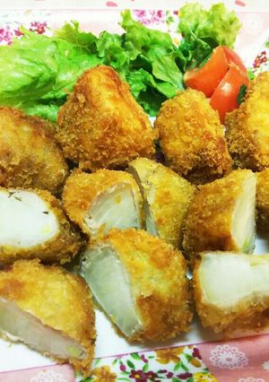 新玉ねぎの豚しゃぶ肉巻きフライ-レシピのメイン写真