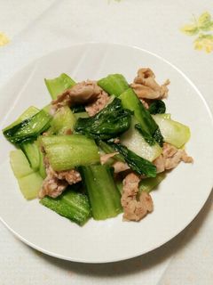 糖質制限☆豚肉とチンゲンサイ炒め-レシピのメイン写真