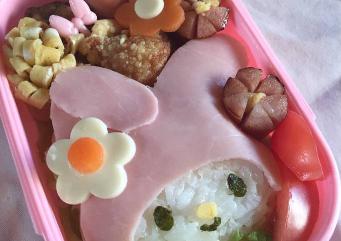 マイメロちゃん弁当（キャラ弁） by ☆り〜たん☆ 【クックパッド】 簡単おいしいみんなのレシピが392万品