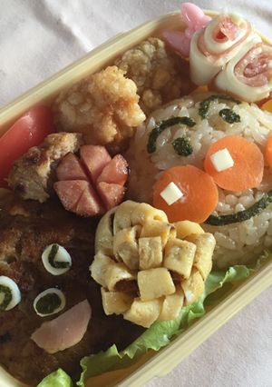 アンパンマン&チーズ弁当（キャラ弁）-レシピのメイン写真