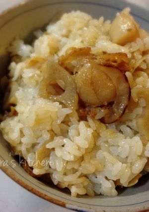 生姜風味♡帆立とれんこんの混ぜご飯-レシピのメイン写真