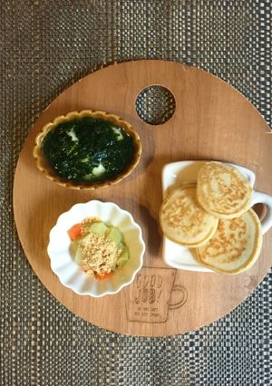 離乳食後期＊ふわふわきな粉のパンケーキ-レシピのメイン写真