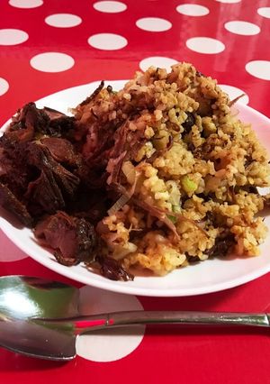 男のイノシシ肉の玄米チャーハン-レシピのメイン写真