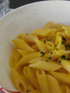 残ったかぼちゃスープでパスタ-レシピのメイン写真