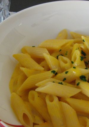 残ったかぼちゃスープでパスタ-レシピのメイン写真