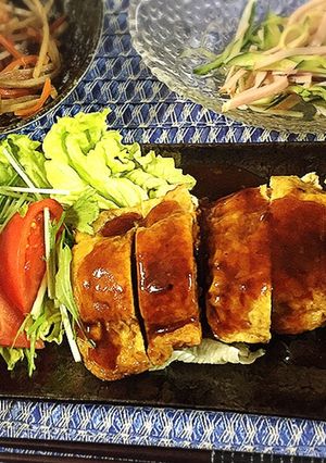 油揚げの肉詰め 揚げないメンチカツ-レシピのメイン写真