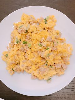 豚ひき肉で超簡単ウマウマ炒り卵-レシピのメイン写真