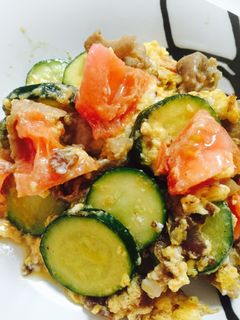 ズッキーニとトマトの中華炒め-レシピのメイン写真