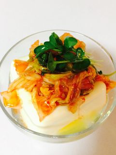 オリーブオイル香るキムチ冷奴-レシピのメイン写真