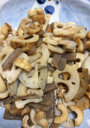 レンコンとちくわとこんにゃくのきんぴら-レシピのメイン写真