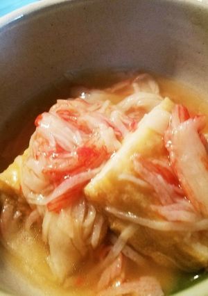 簡単!厚揚げとカニカマのほっこり煮-レシピのメイン写真