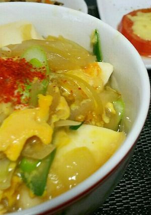 簡単&節約 豆腐の卵とじ丼-レシピのメイン写真