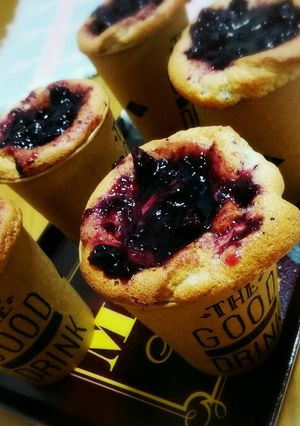 ふわふわブルーベリーシフォンケーキ-レシピのメイン写真
