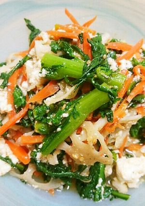 旦那喜ぶご飯6☆春菊と野菜のごま白和え-レシピのメイン写真