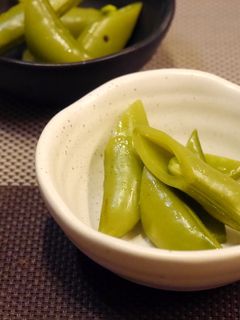 スナップエンドウのわさび醤油漬け-レシピのメイン写真