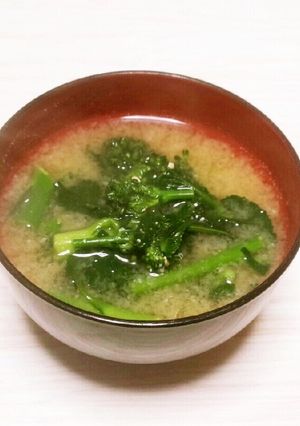 アレッタ(茎ブロッコリー)のお味噌汁-レシピのメイン写真