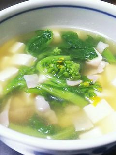菜の花の茹で汁deスープ-レシピのメイン写真