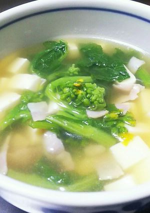 菜の花の茹で汁deスープ-レシピのメイン写真