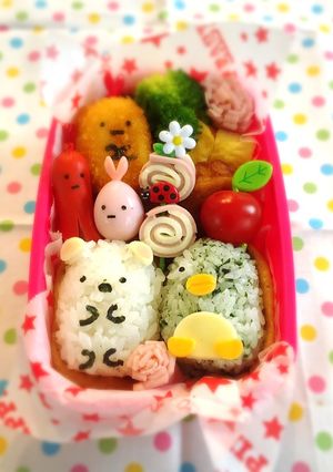 キャラ弁すみっコぐらし可愛い遠足行楽弁当-レシピのメイン写真