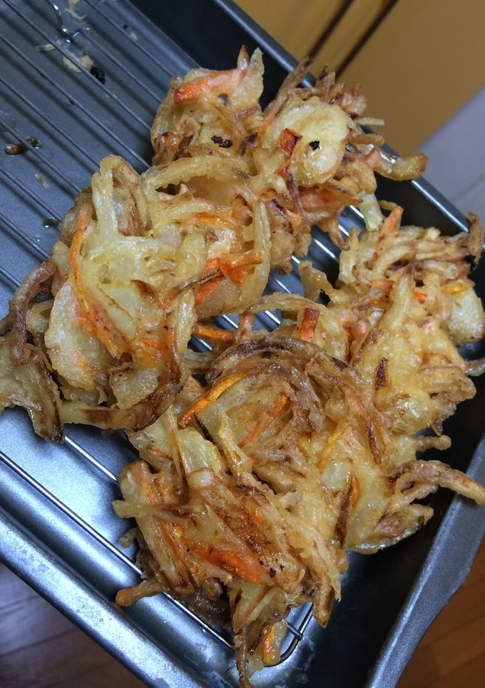 玉ねぎ人参のかき揚げ♡-レシピのメイン写真