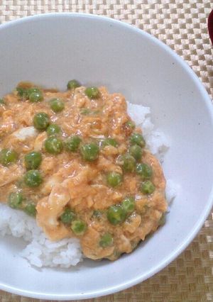 うすいえんどうと卵の餡掛け～丼にも～-レシピのメイン写真