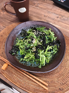 海苔と胡麻油香る春菊生サラダ☆-レシピのメイン写真