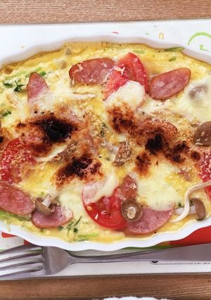 ふわふわ簡単生地なしキッシュ♪-レシピのメイン写真