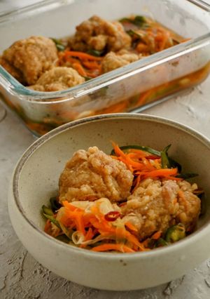 市販の唐揚げで！みんな大好き❤️鶏唐の南蛮漬け-レシピのメイン写真