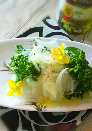 新玉ねぎと菜の花の洋風お浸し！-レシピのメイン写真