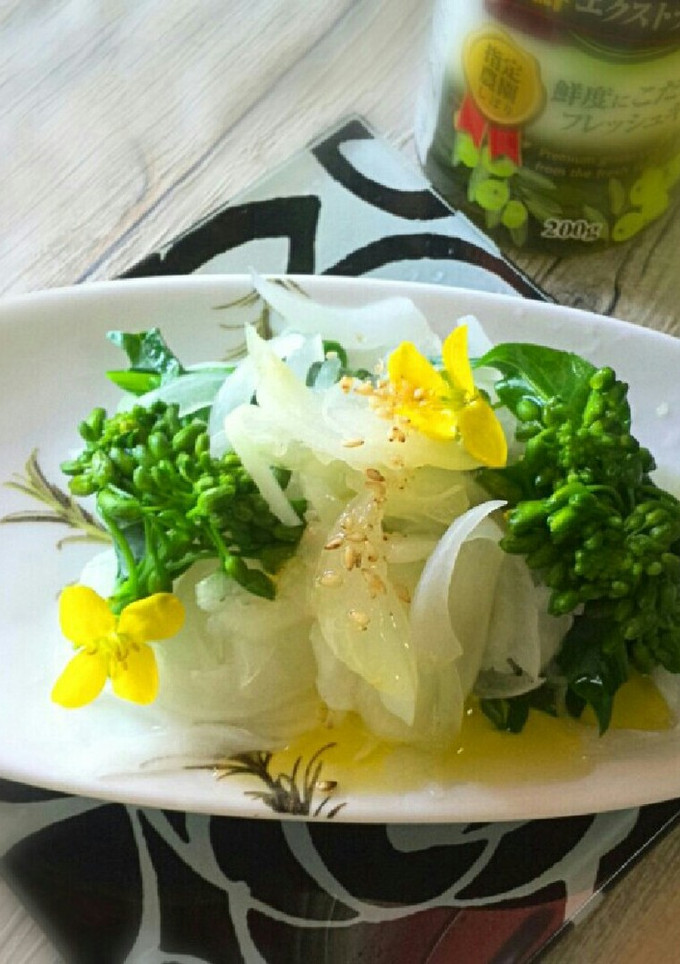 新玉ねぎと菜の花の洋風お浸し！-レシピのメイン写真