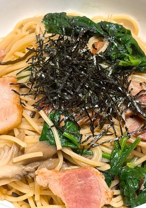 ベーコンとほうれん草の和風パスタ-レシピのメイン写真