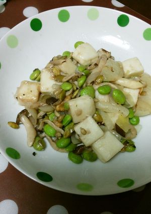 枝豆+玉ねぎ+はんぺん+きのこ-レシピのメイン写真