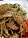 豚バラ肉ともやしのあんかけごはん