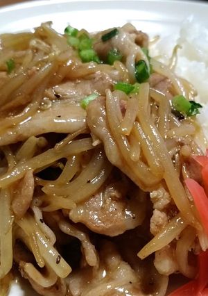 豚バラ肉ともやしのあんかけごはん-レシピのメイン写真