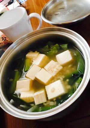 押し麦と豆腐のスープ-レシピのメイン写真