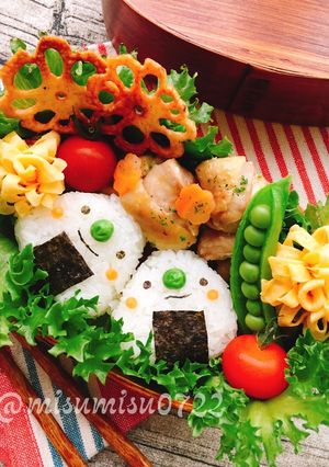 キャラ弁☆三角おにぎりちゃん弁当-レシピのメイン写真