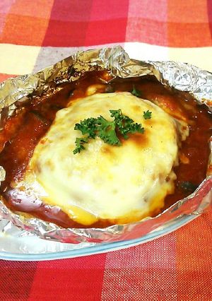 トマトソースde簡単♡チーズハンバーグ♪-レシピのメイン写真