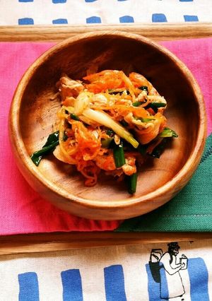 わけぎと豚肉のキムチ和え-レシピのメイン写真