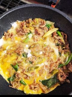 牛とじ丼☆牛肉の卵とじ-レシピのメイン写真