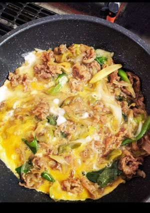 牛とじ丼☆牛肉の卵とじ-レシピのメイン写真